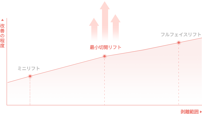 改善の程度の観点からリフト手術の種類